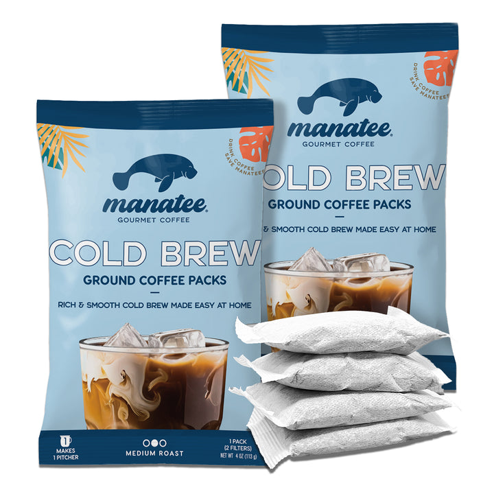 Manatee Cold Brew Ground Coffee Packs